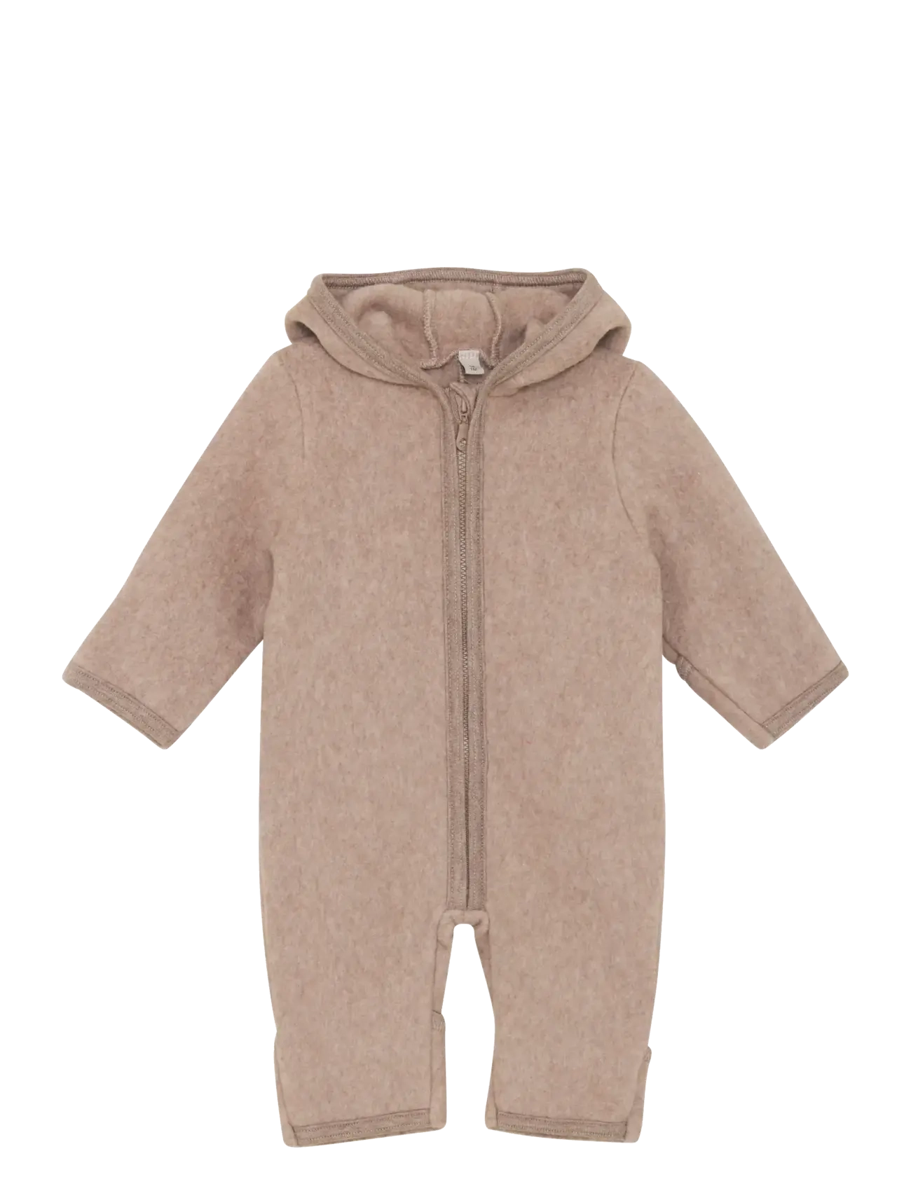 Huttelihut Pram Suit Cotton Fleece, 98, Beige, Yderbeklædning I Fleece > Overalls I Fleece, Børn