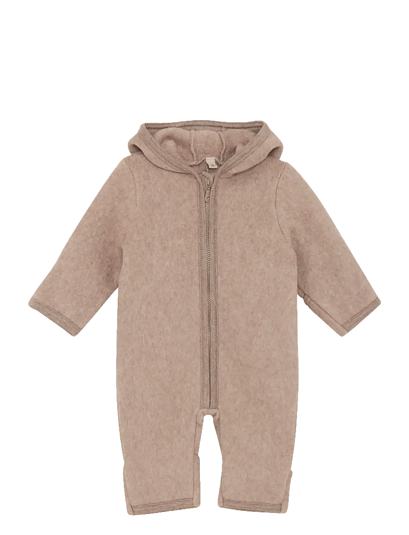 Huttelihut - Pram Suit Cotton Fleece - fleecedragter - savannah melange - 0
