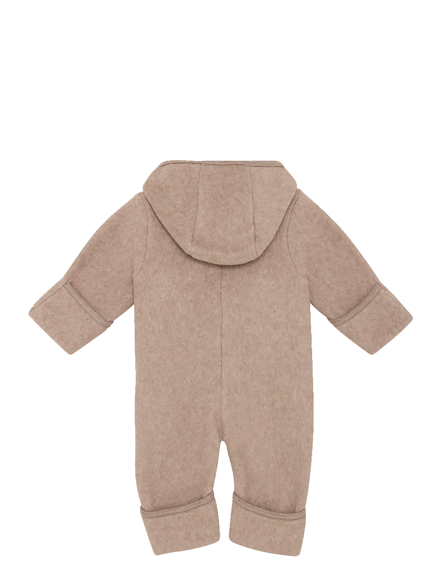 Huttelihut - Pram Suit Cotton Fleece - fleece overalls - savannah melange - 1