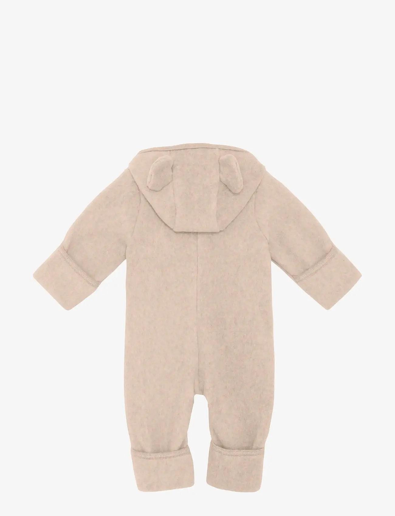 Huttelihut - Pram Suit Ears Cot. Fleece - fleecedragter - camel melange - 1