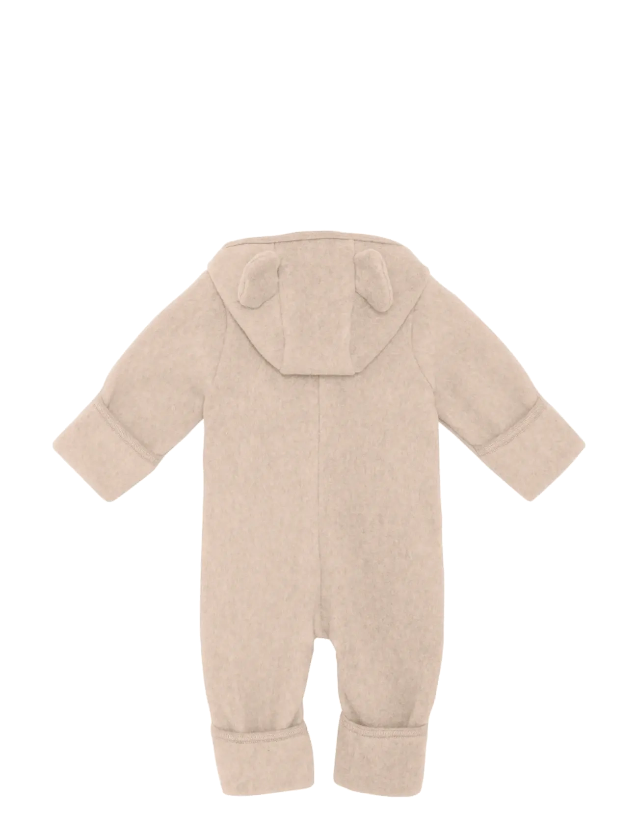 Huttelihut - Pram Suit Ears Cot. Fleece - fliiskombinesoonid - camel melange - 1