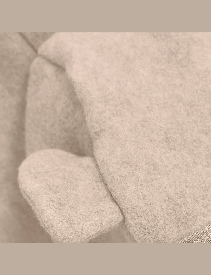 Huttelihut - Pram Suit Ears Cot. Fleece - fleecedragter - camel melange - 2