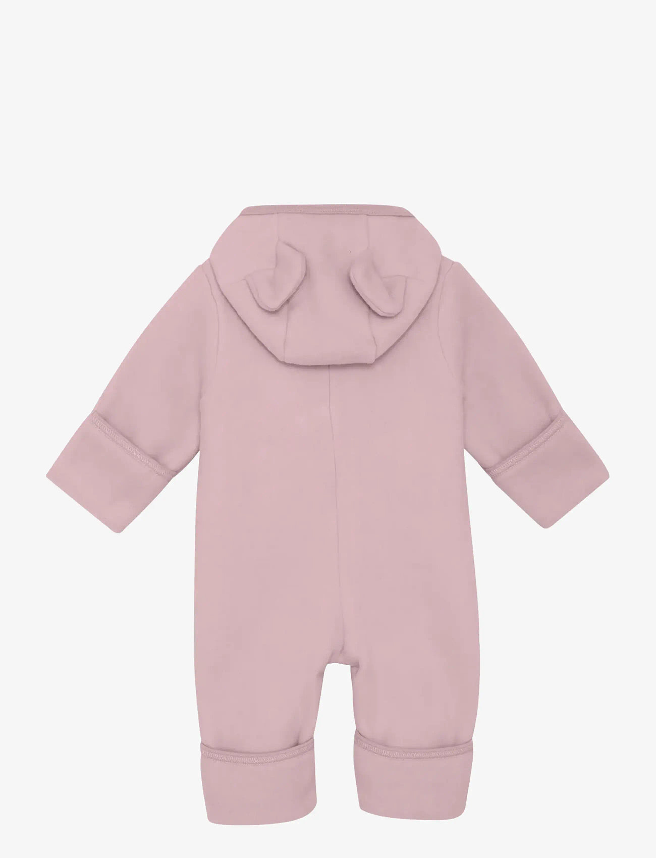 Huttelihut - Pram Suit Ears Cot. Fleece - fleecedragter - deauville mauve - 1