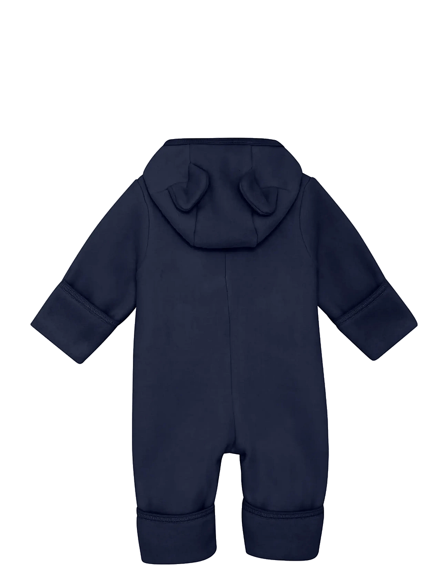 Huttelihut - Pram Suit Ears Cot. Fleece - fliiskombinesoonid - navy blazer - 1