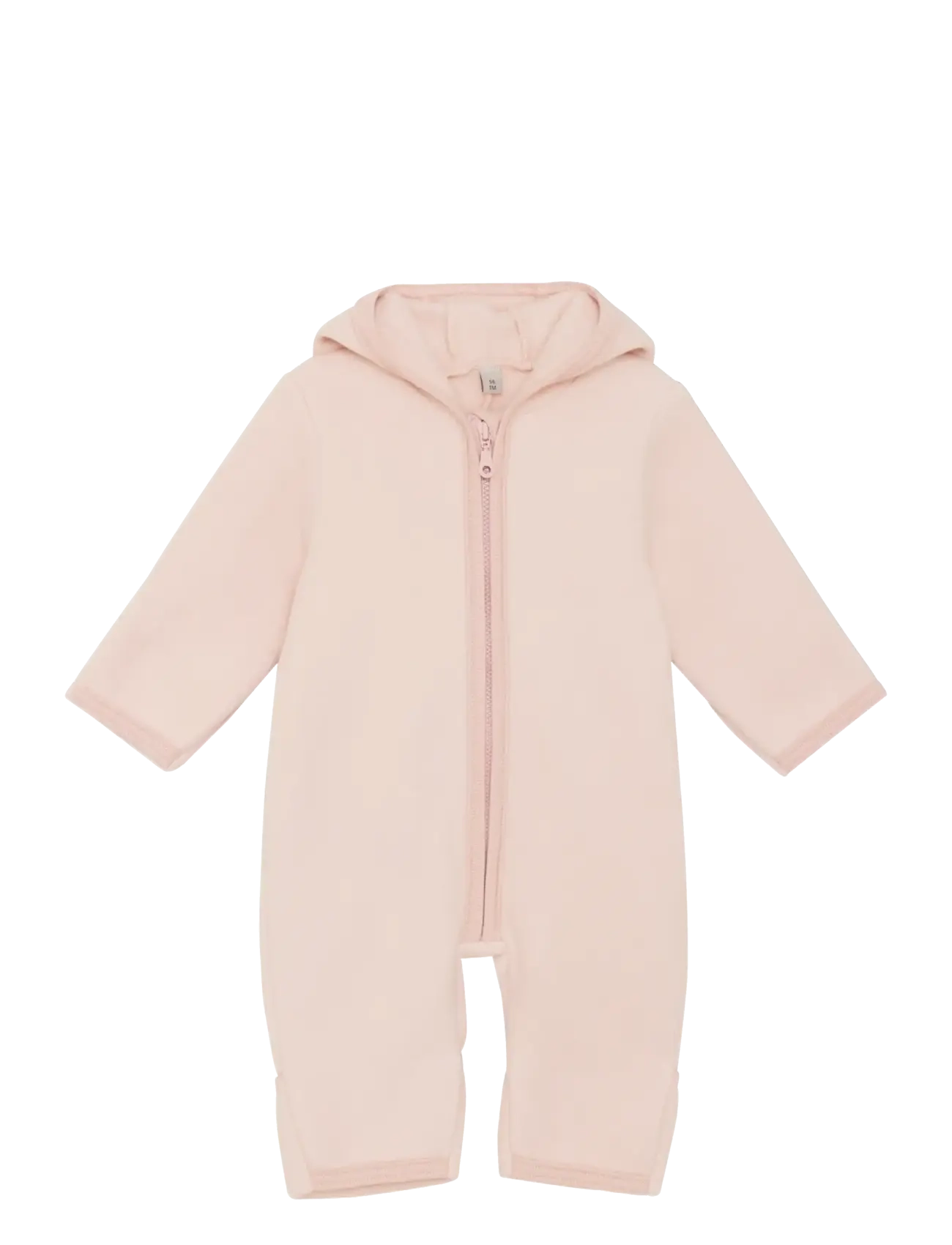 Huttelihut Pram Suit Ears Cot. Fleece, 98, Pink, Yderbeklædning I Fleece > Overalls I Fleece, Børn