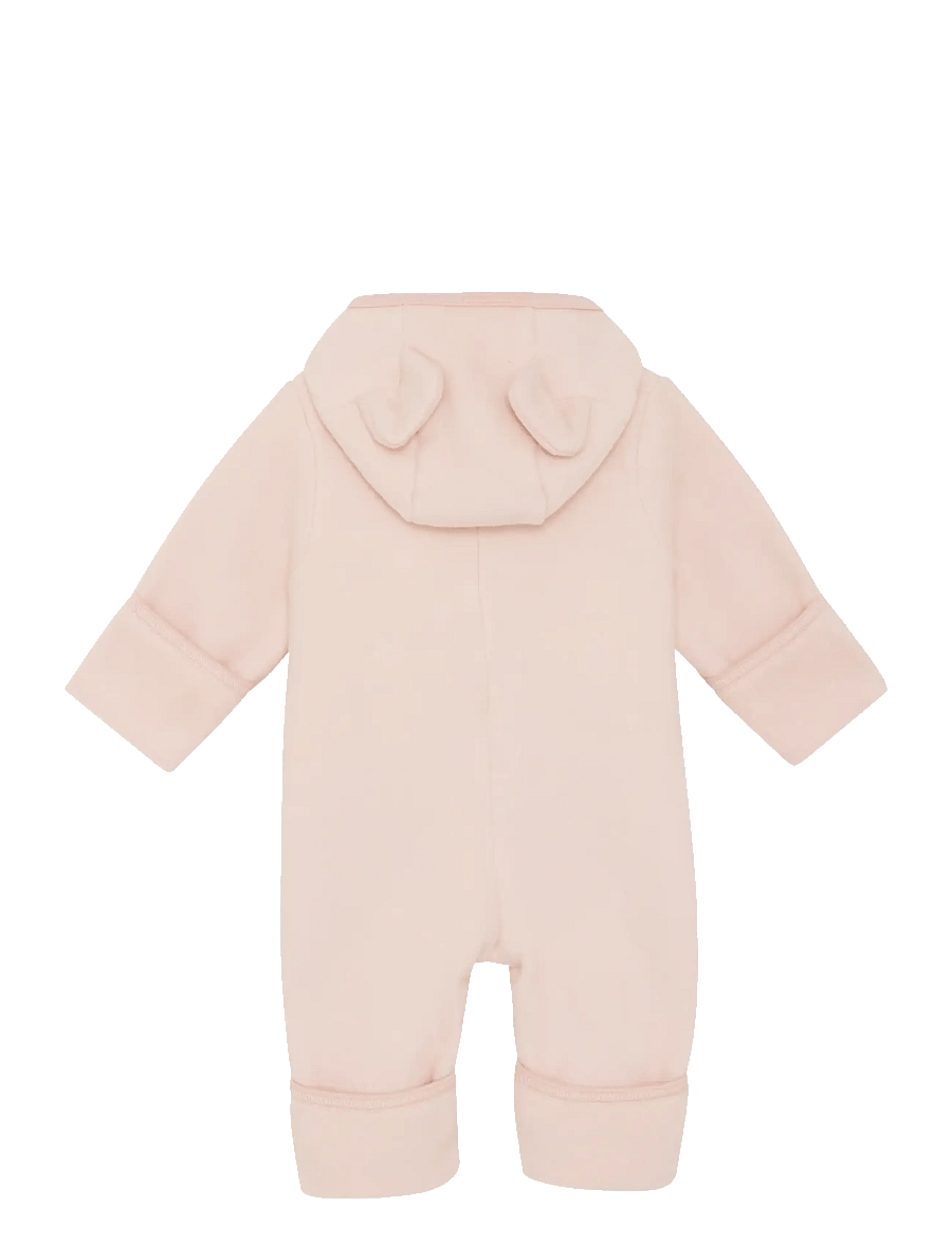 Huttelihut - Pram Suit Ears Cot. Fleece - fleece overalls - peach blush - 1
