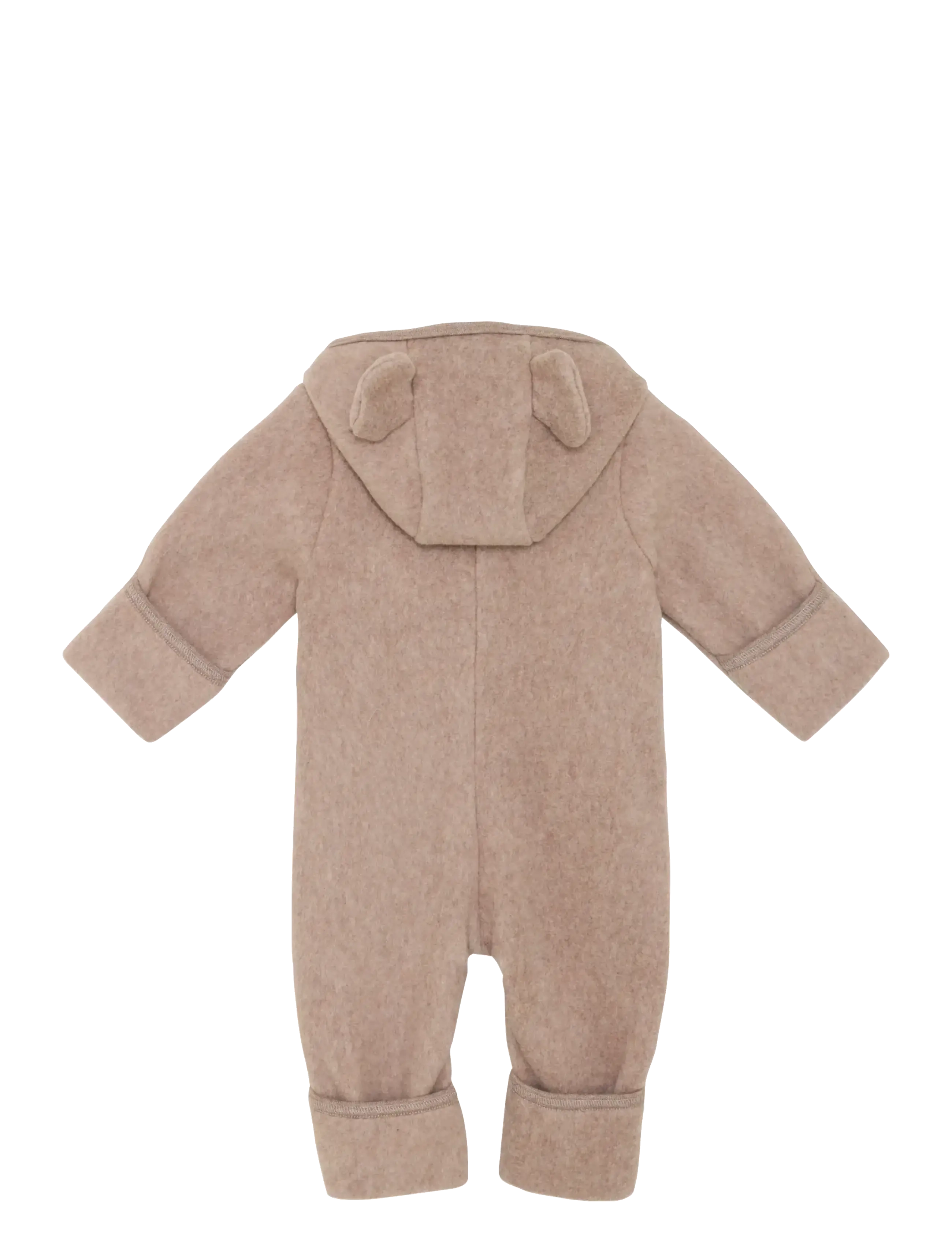 Huttelihut - Pram Suit Ears Cot. Fleece - fleece overalls - savannah melange - 2