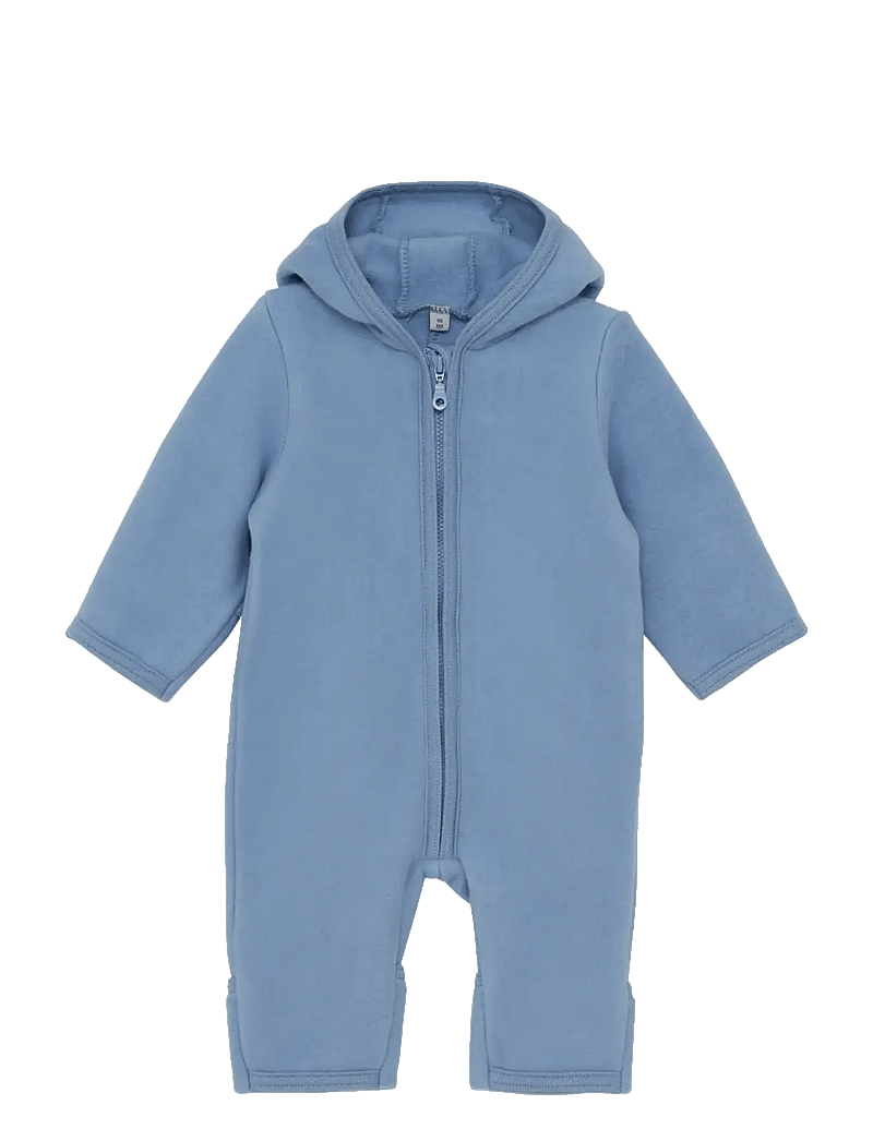 Huttelihut - Pram Suit Ears Cot. Fleece - fleecedragter - windward blue - 0
