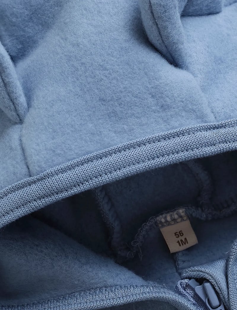 Huttelihut - Pram Suit Ears Cot. Fleece - fleecedragter - windward blue - 2