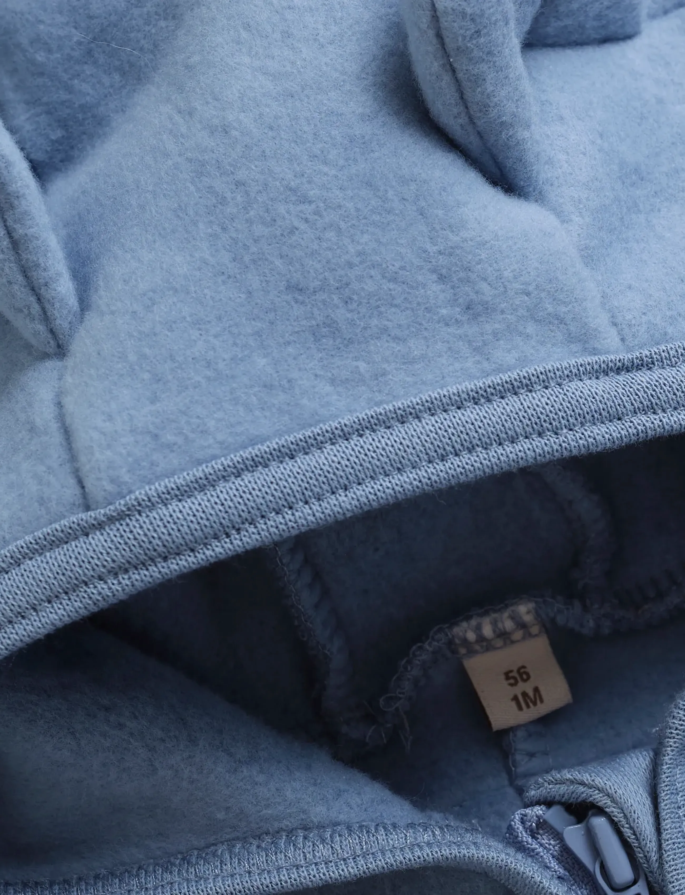 Huttelihut - Pram Suit Ears Cot. Fleece - fliiskombinesoonid - windward blue - 2