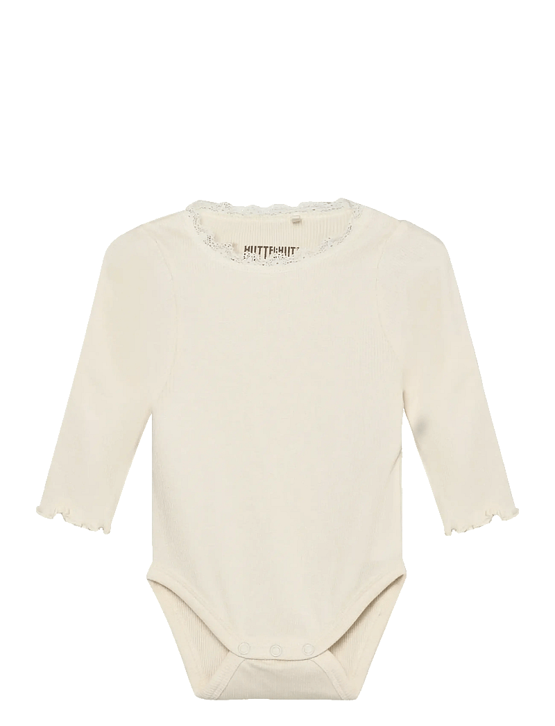 Huttelihut - Body LS Rib - pikkade varrukatega - antique white - 0