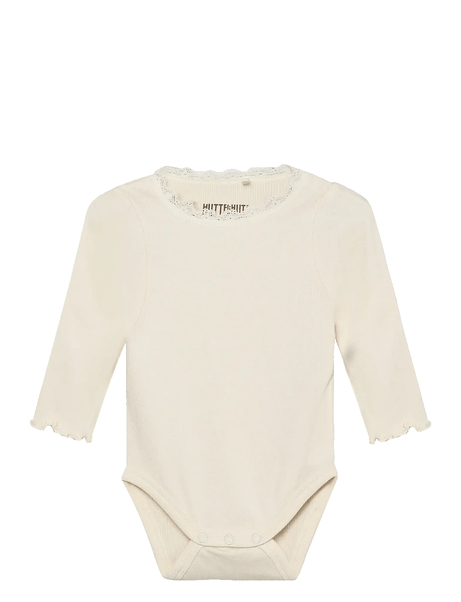 Huttelihut - Body LS Rib - langärmelig - antique white - 0