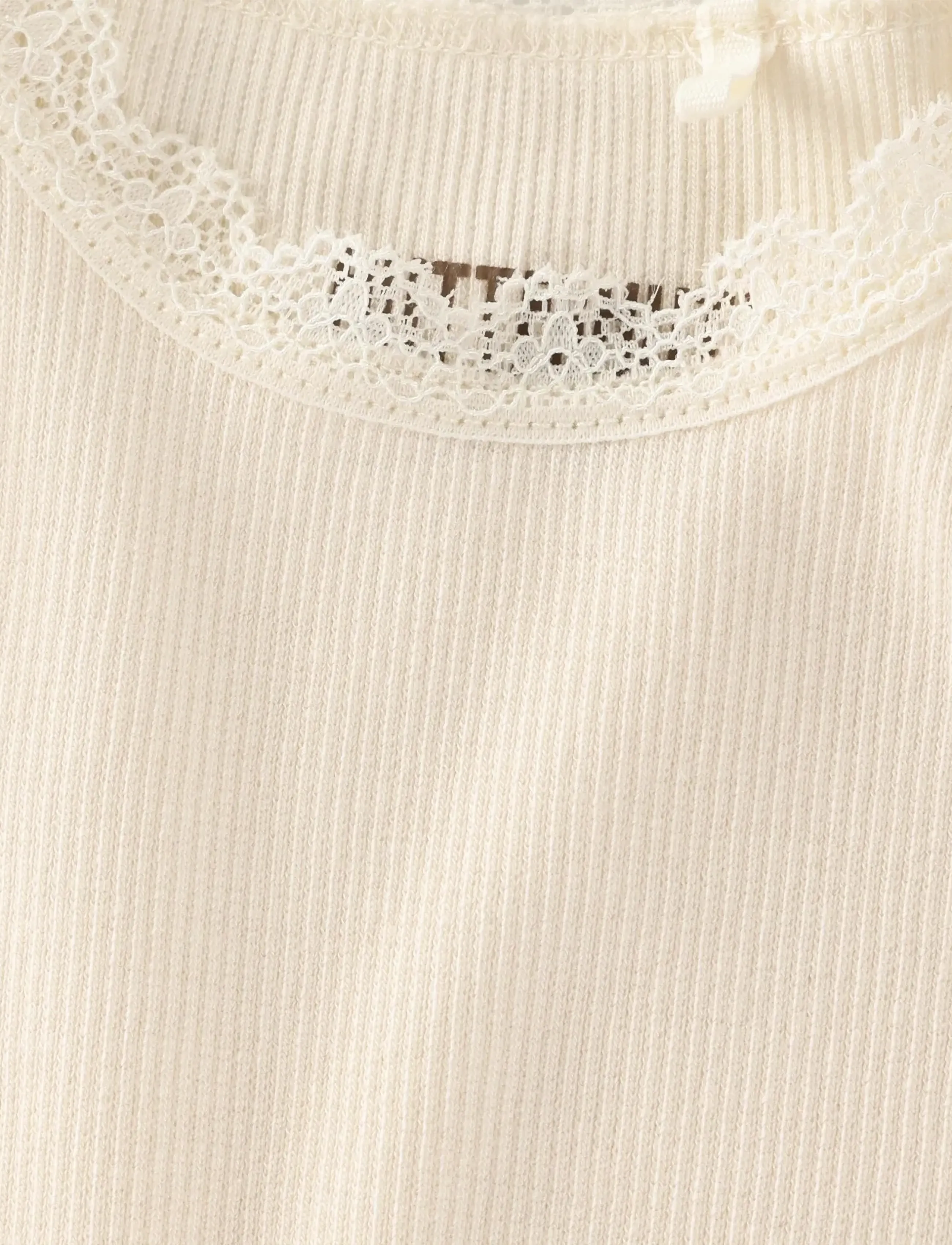 Huttelihut - Body LS Rib - laveste priser - antique white - 2