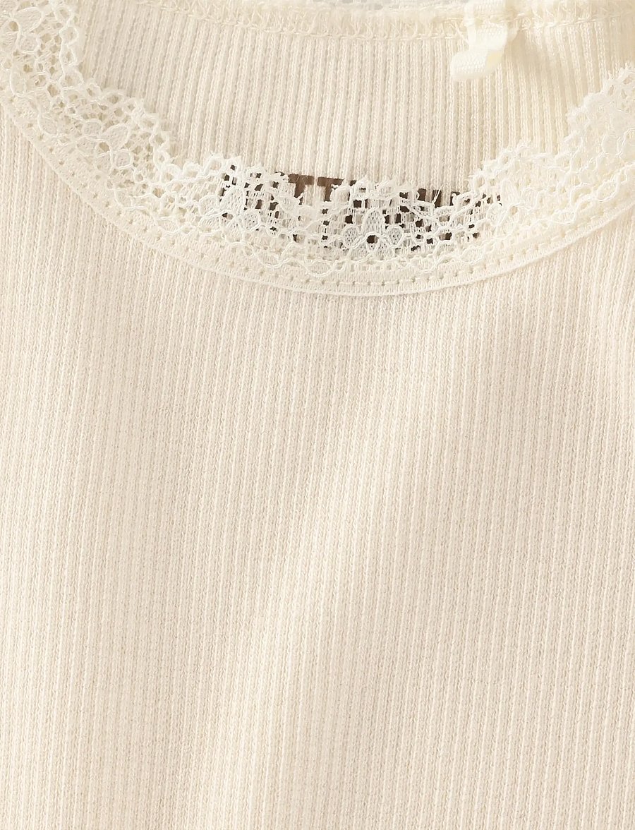 Huttelihut - Body LS Rib - langärmelig - antique white - 2