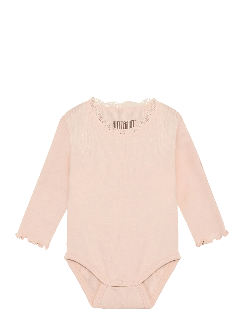 Huttelihut - Body LS Rib - langärmelig - peach blush - 0