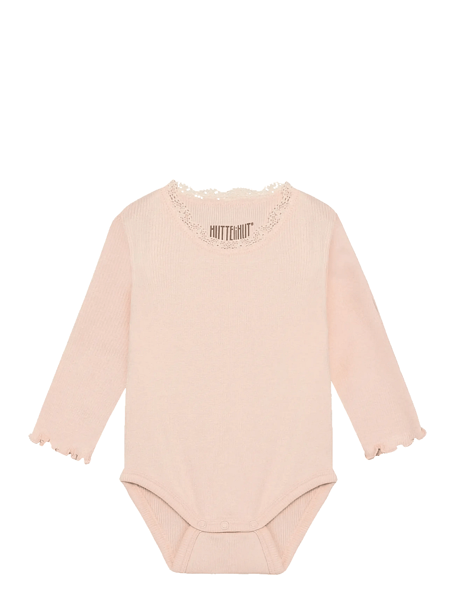 Huttelihut - Body LS Rib - langerma - peach blush - 0