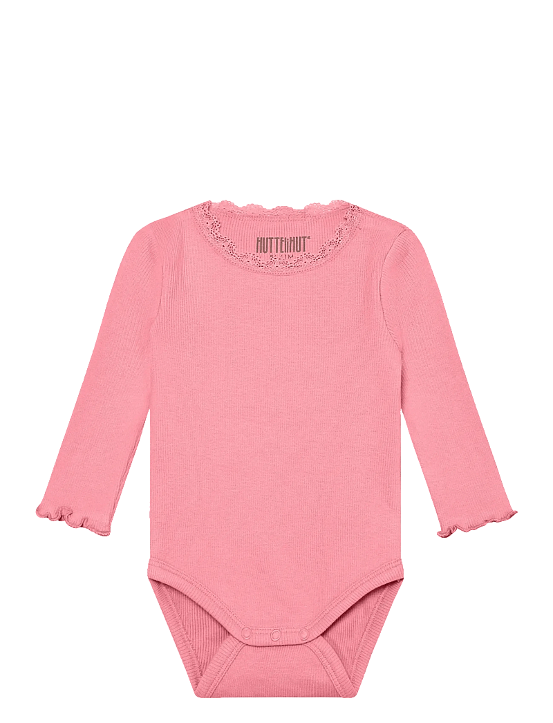 Huttelihut - Body LS Rib - langærmede heldragter - plumeria - 0