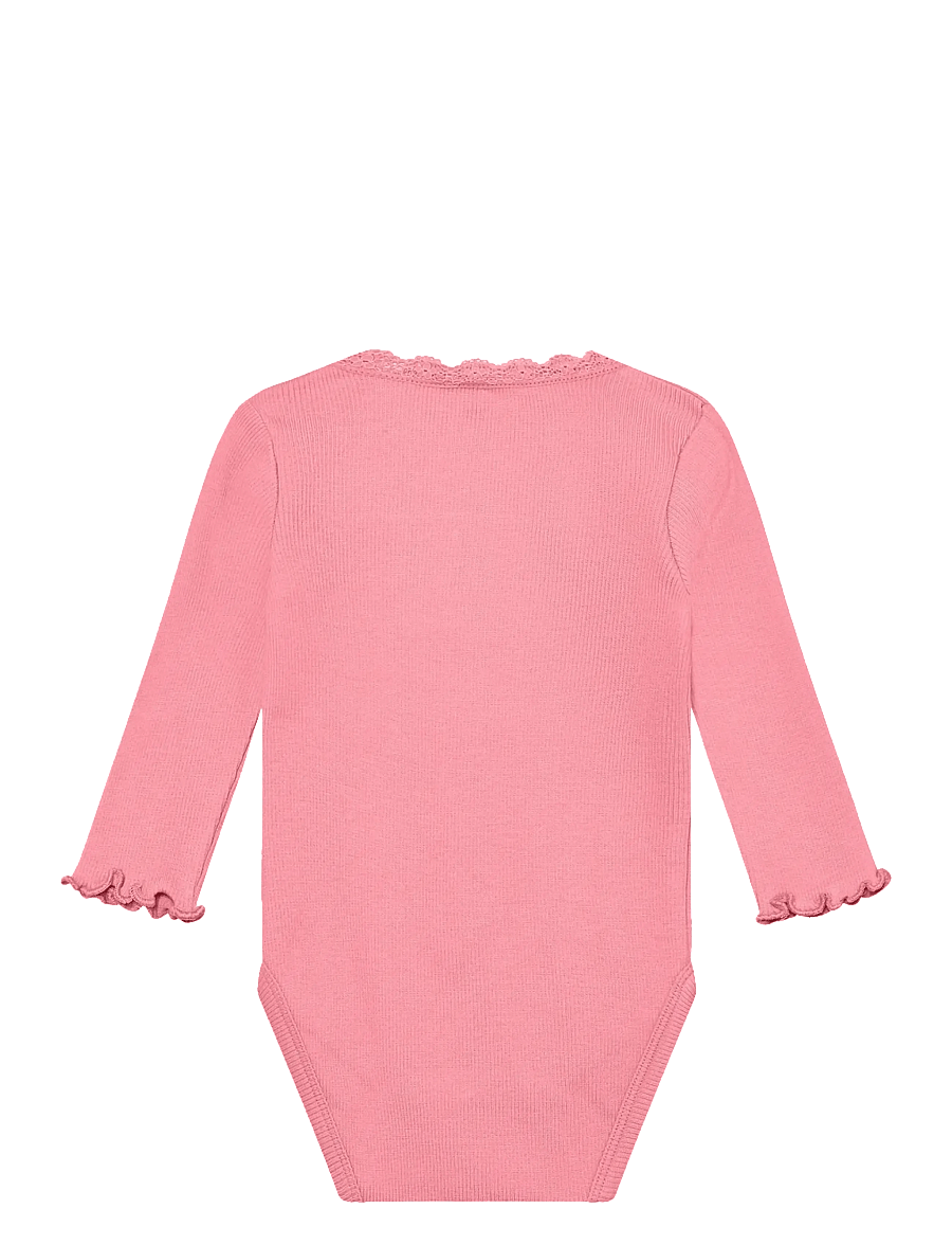 Huttelihut - Body LS Rib - långärmade bodysuits - plumeria - 1