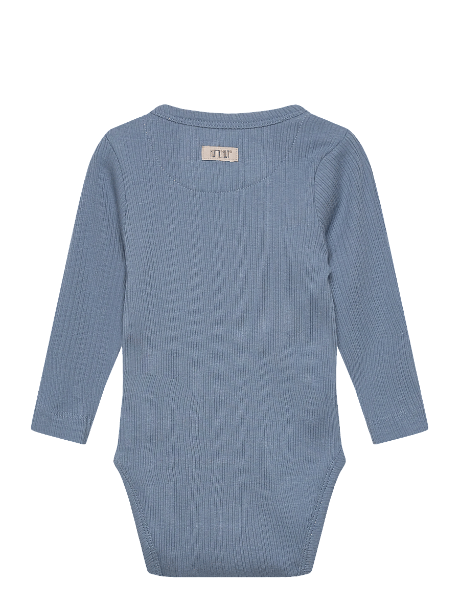 Huttelihut - Body LS Rib - långärmade bodysuits - windward blue - 1