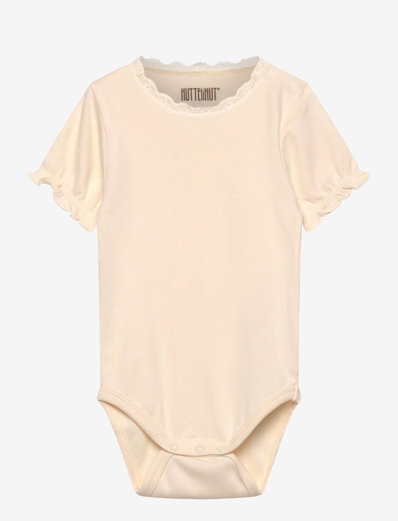 Huttelihut - Body SS Rib - short-sleeved bodies - antique white - 0