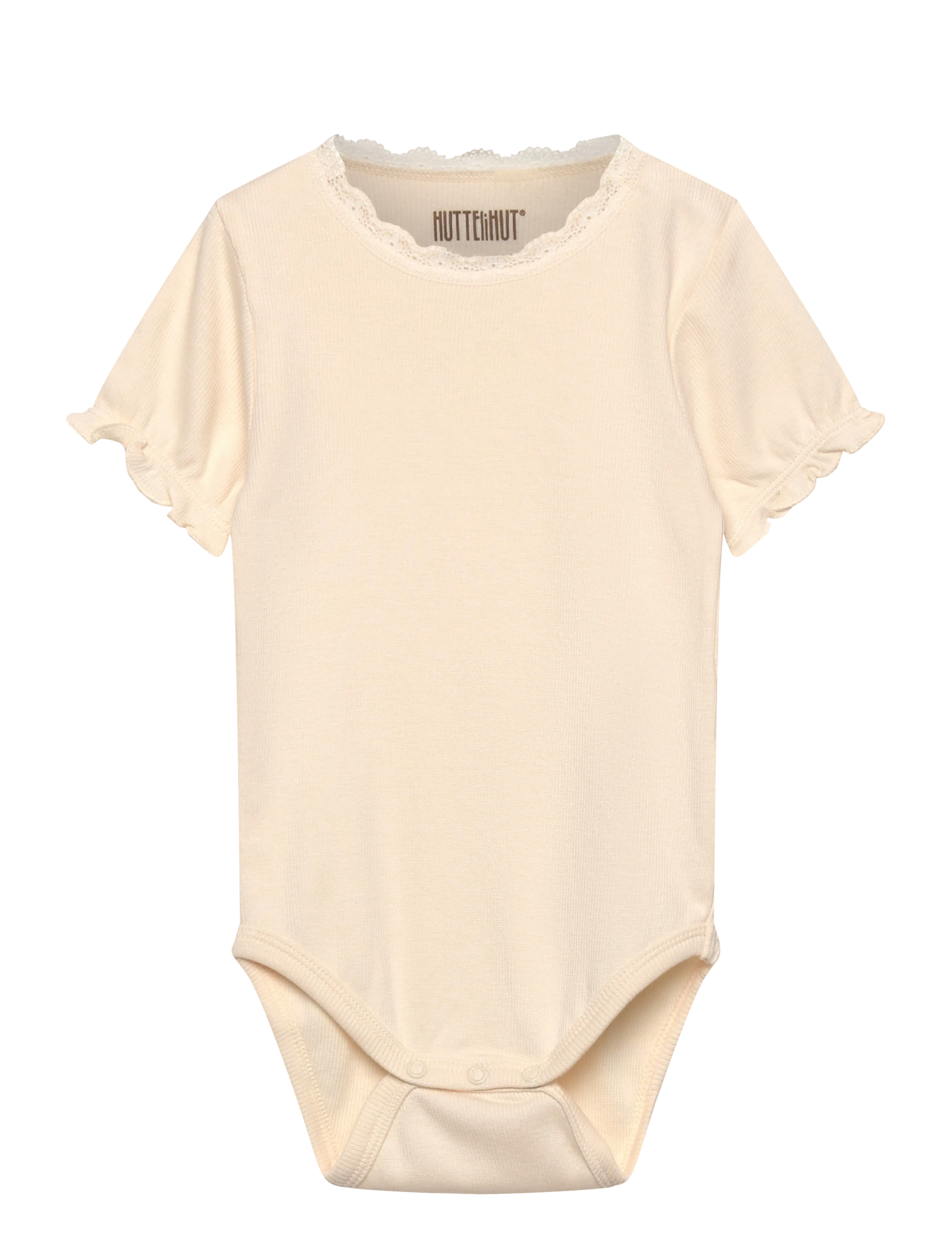 Huttelihut Body SS Rib - Strampler - ANTIQUE WHITE / cream