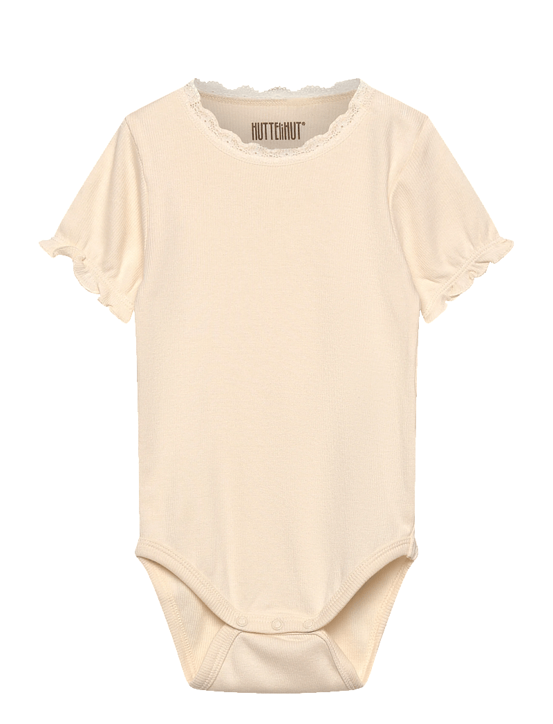 Huttelihut - Body SS Rib - short-sleeved bodies - antique white - 0
