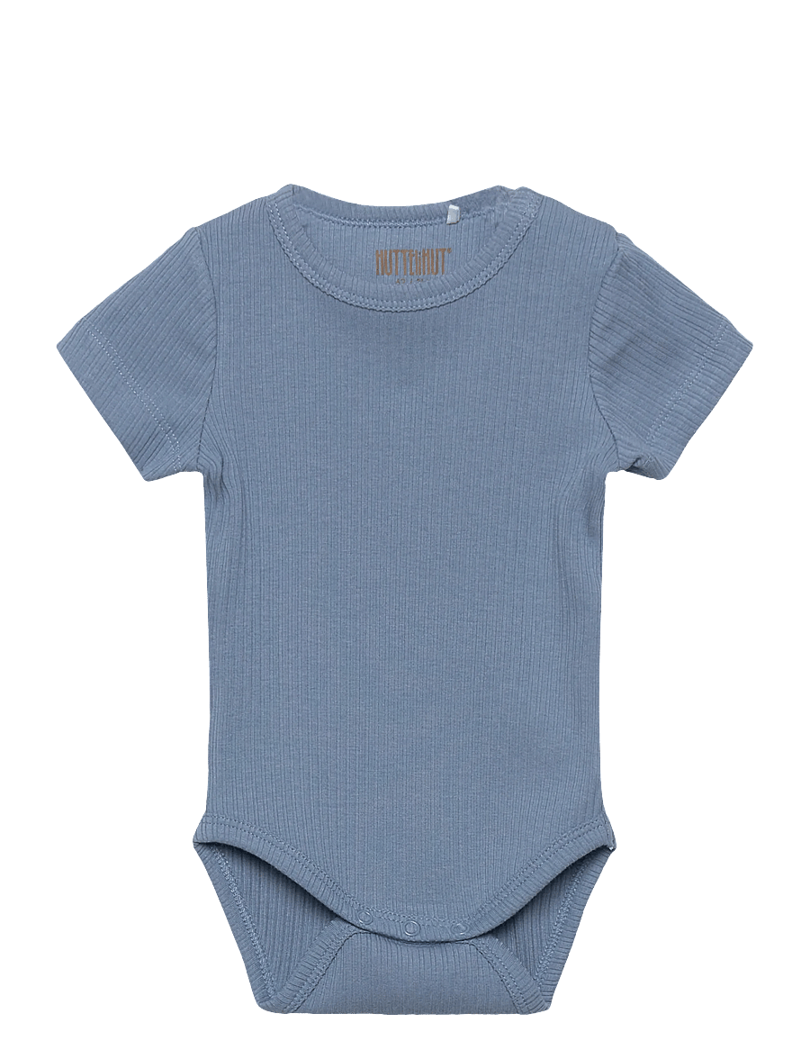 Huttelihut - Body SS Rib - lühikeste varrukatega - windward blue - 0