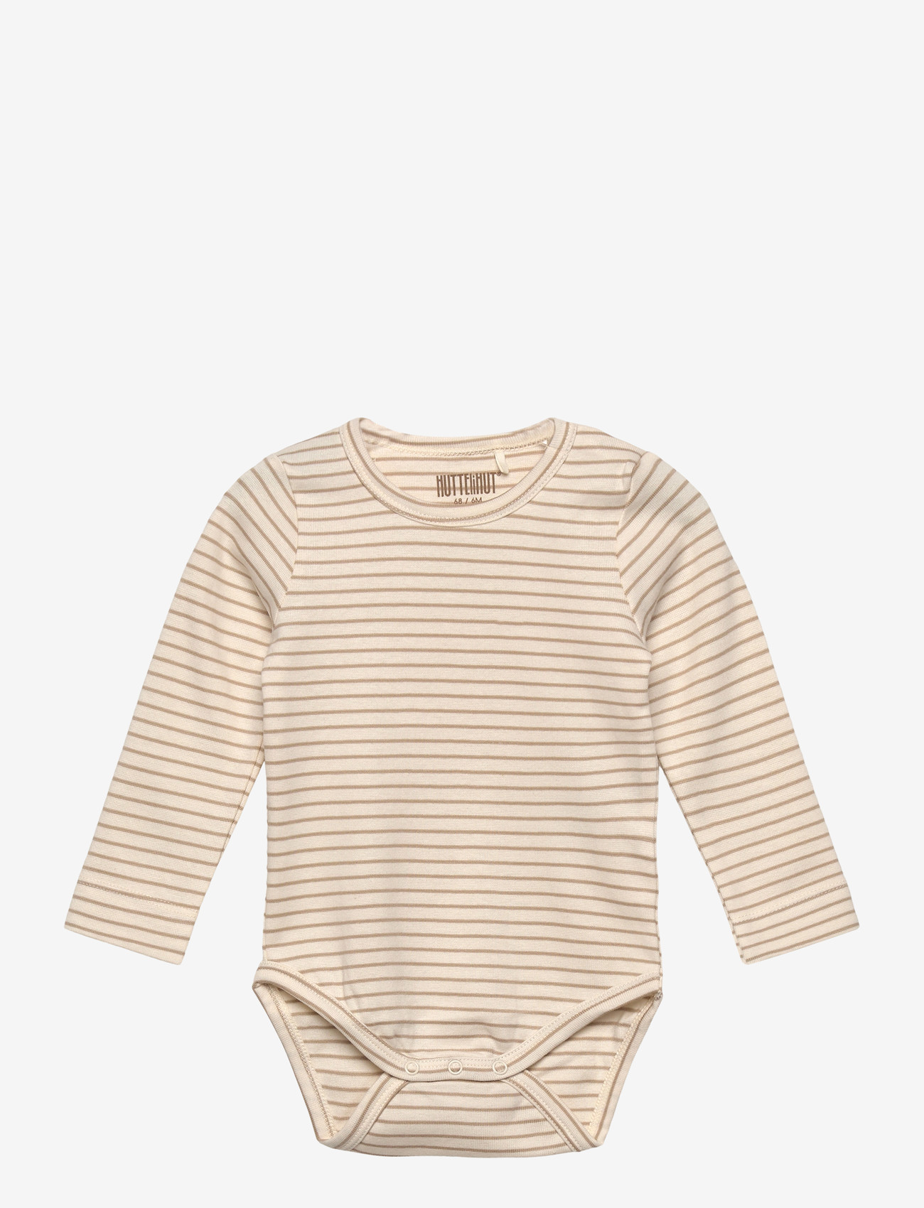 Huttelihut - Body LS YD Stripe - langærmede bodyer - white pepper - 0