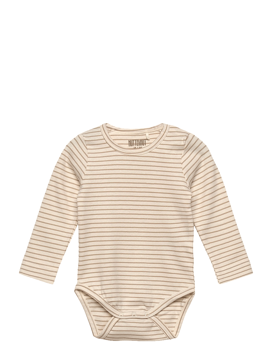 Huttelihut - Body LS YD Stripe - pikkade varrukatega bodid - white pepper - 0