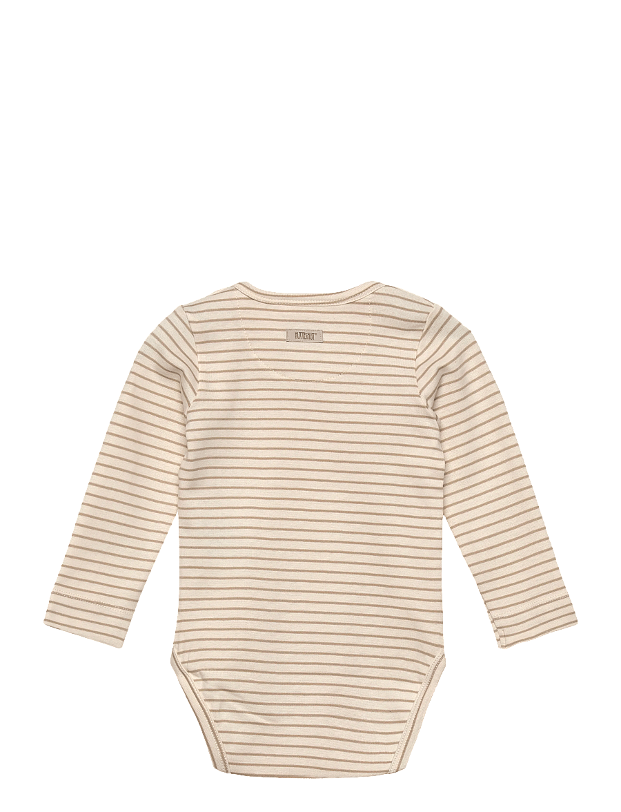 Huttelihut - Body LS YD Stripe - pikkade varrukatega bodid - white pepper - 1