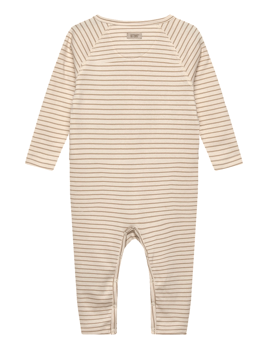 Huttelihut - Romper LS YD stripe - short-sleeved - white pepper - 1