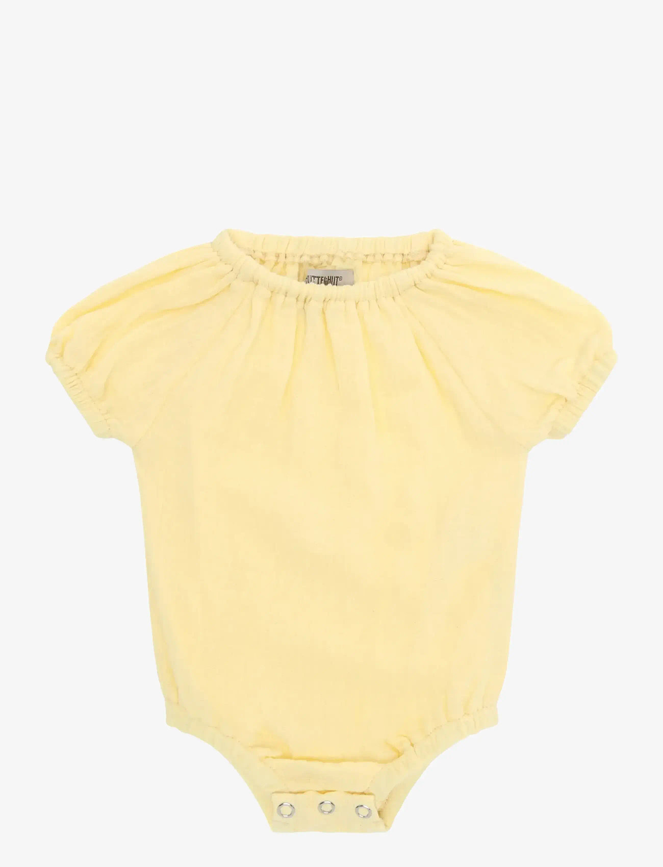 Huttelihut - Romper SS Muslin - kortærmede heldragter - double cream - 0
