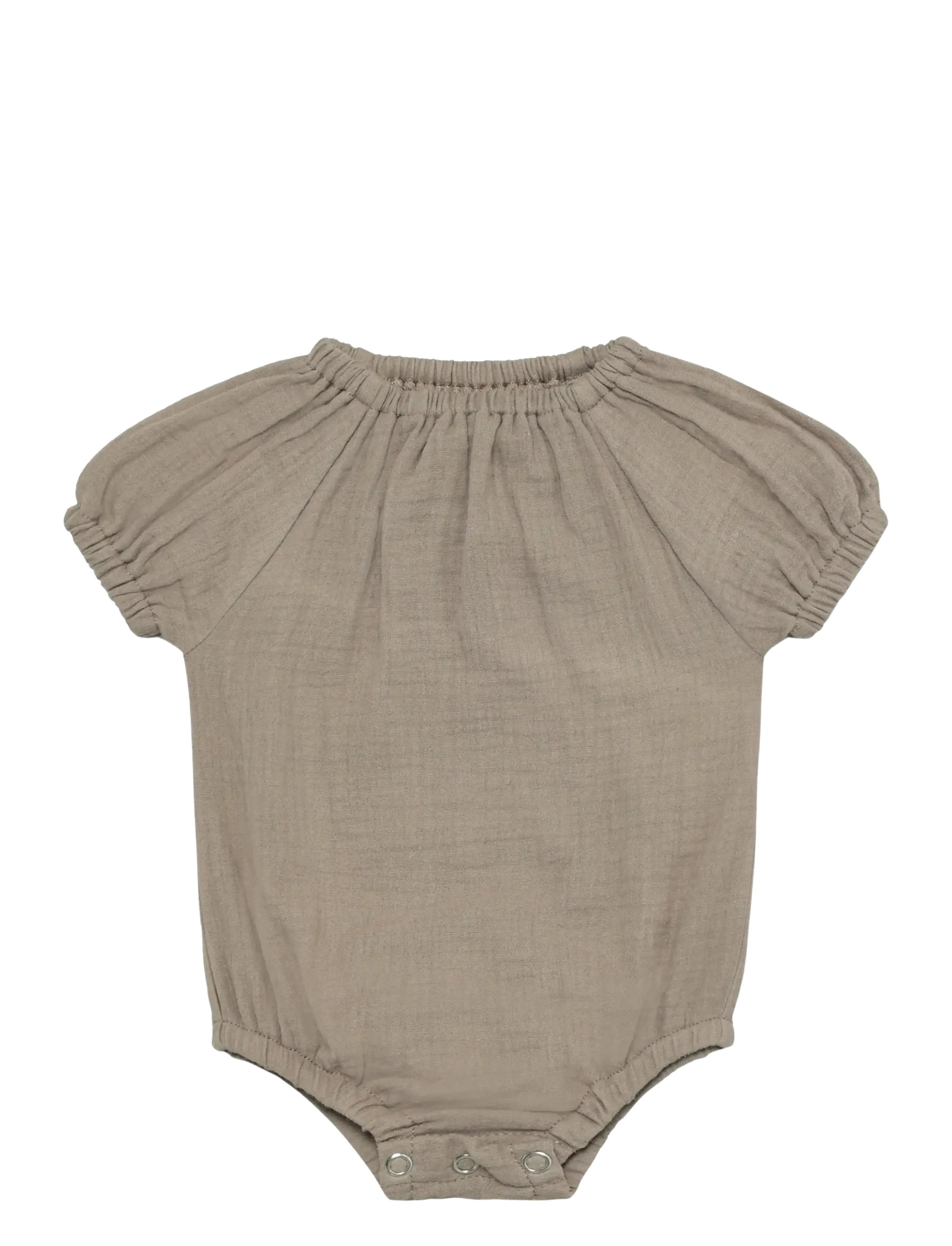 Huttelihut Romper SS Muslin - Huttelihut - MOON ROCK / beige