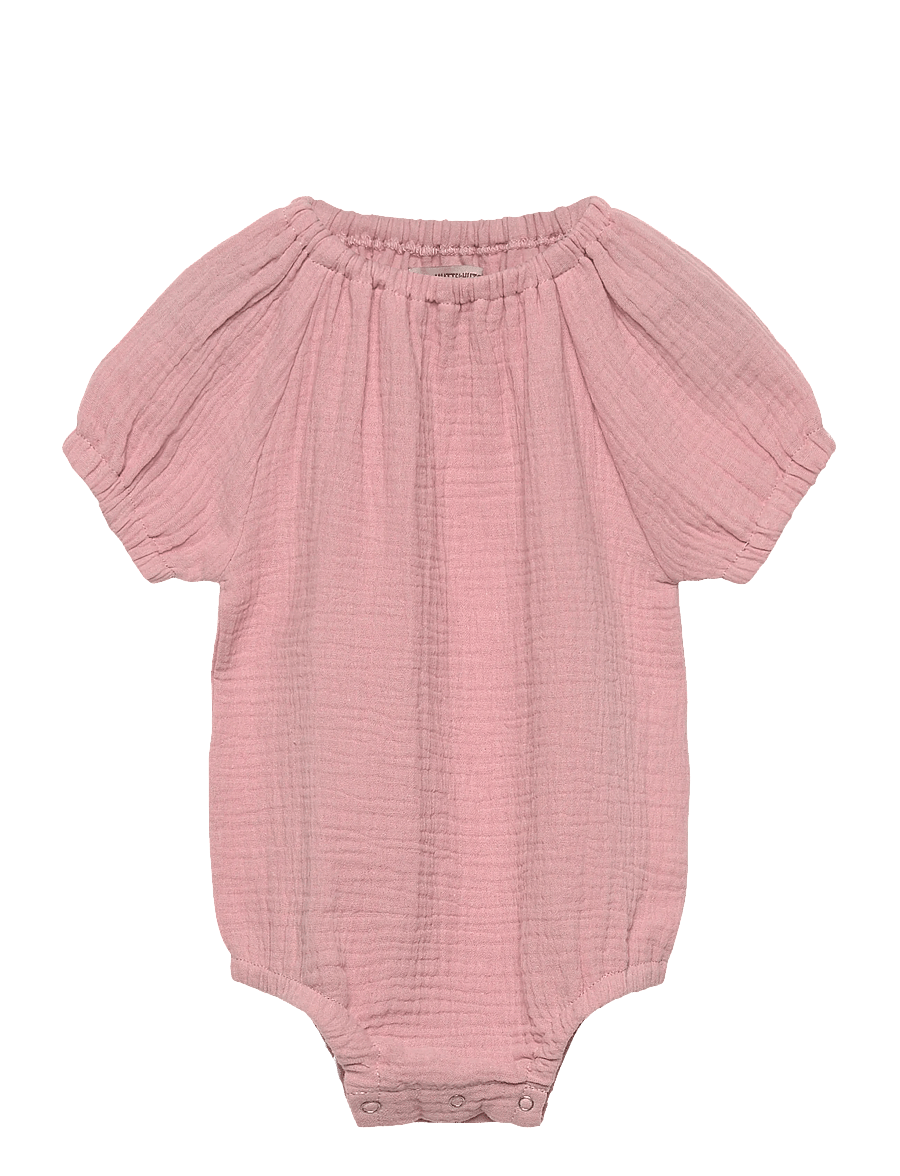 Huttelihut - Romper SS Muslin - kurzärmelig - pale mauve - 0