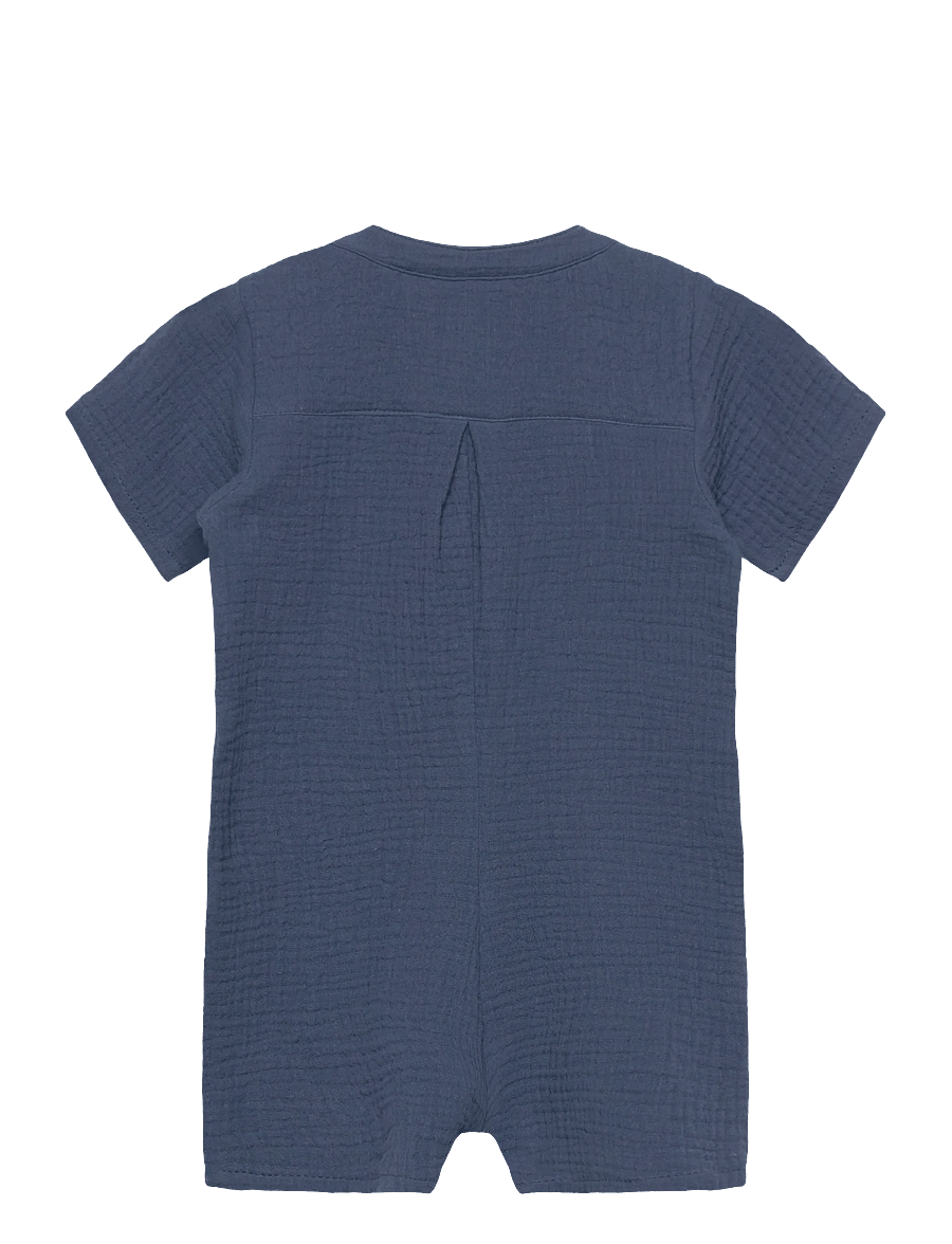 Huttelihut - Playsuit SS Muslin - kurzärmelige bodys - bering sea - 1