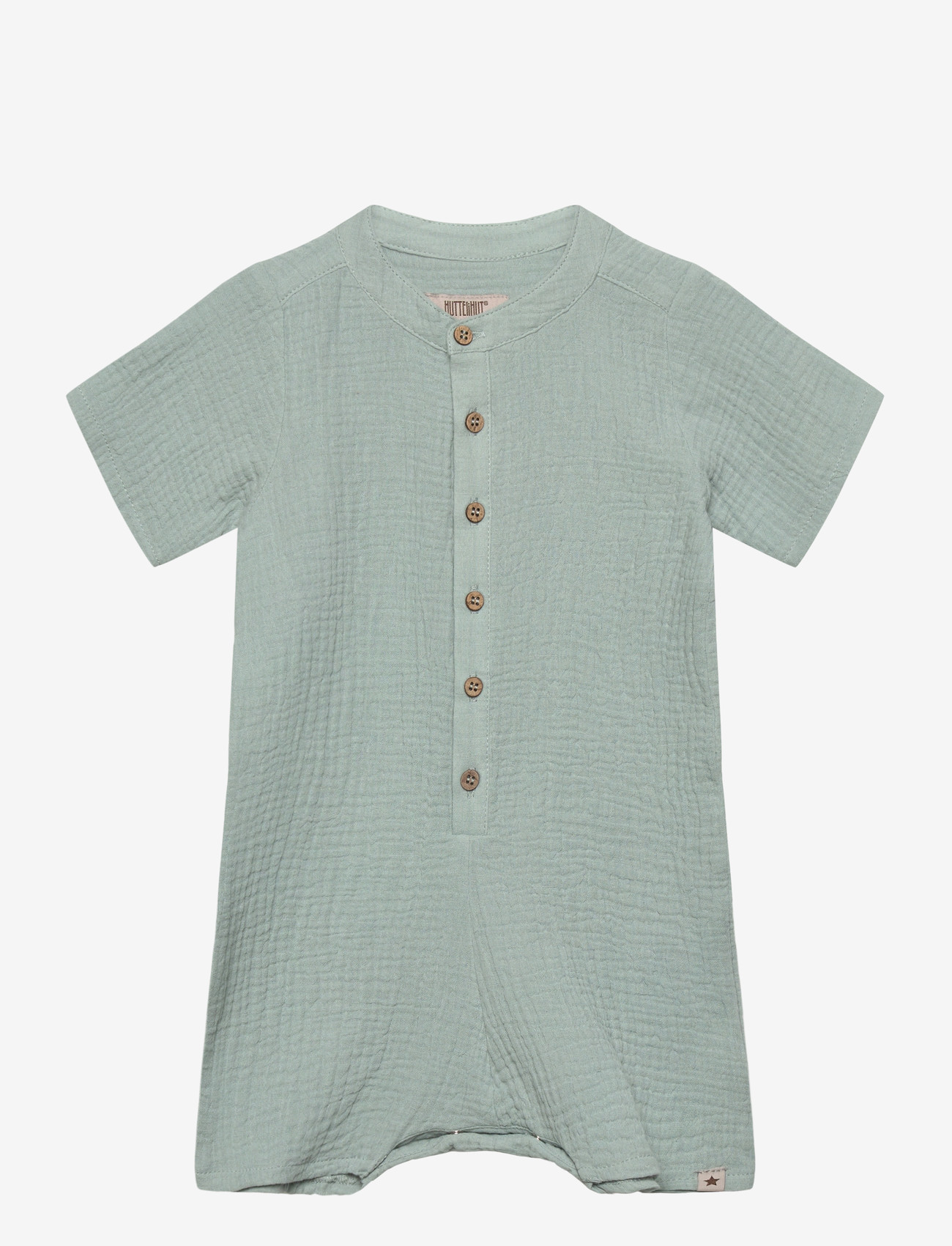 Huttelihut - Playsuit SS Muslin - kortærmede bodyer - gray mist - 0