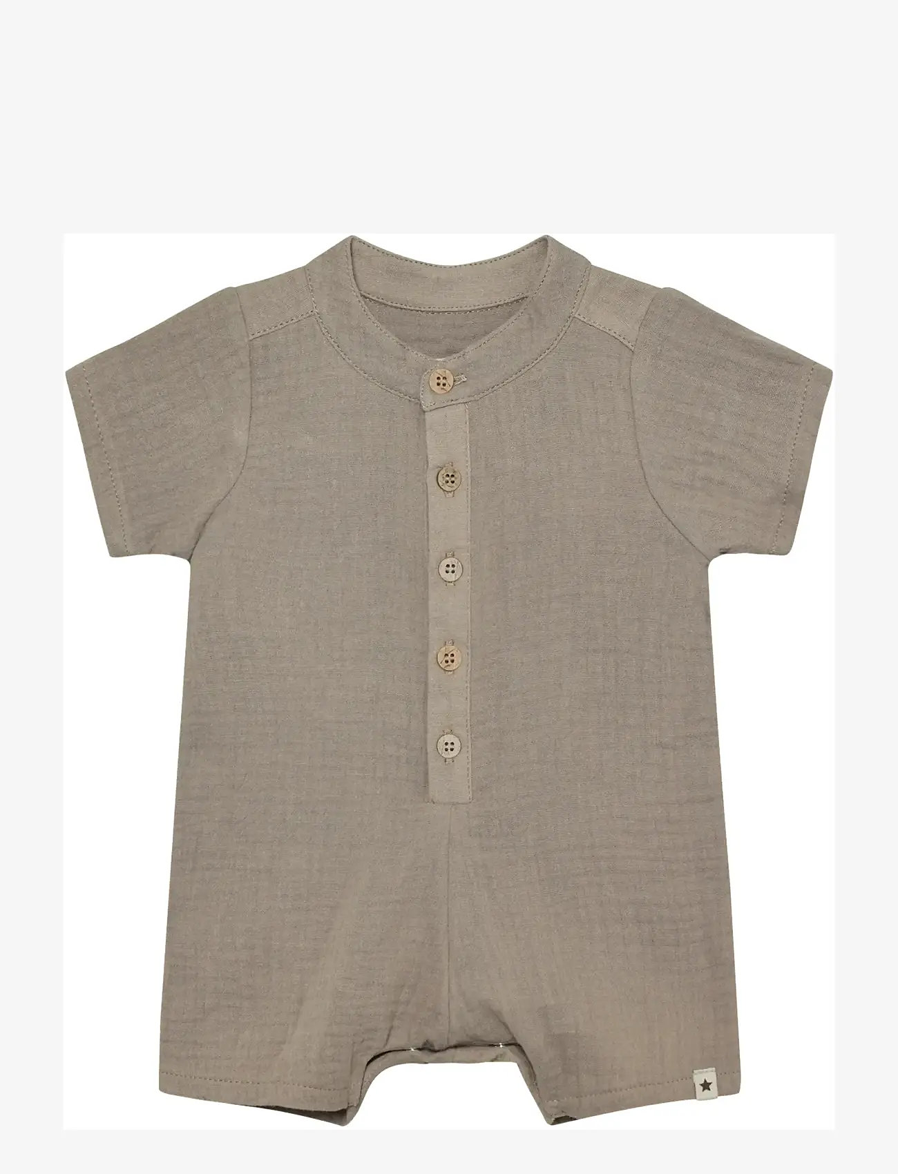 Huttelihut - Playsuit SS Muslin - kurzärmelige bodys - moon rock - 0