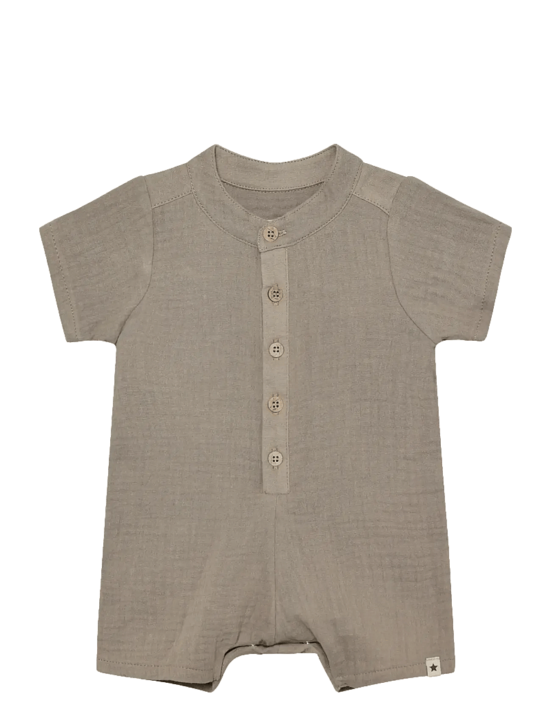 Huttelihut - Playsuit SS Muslin - kurzärmelige bodys - moon rock - 0