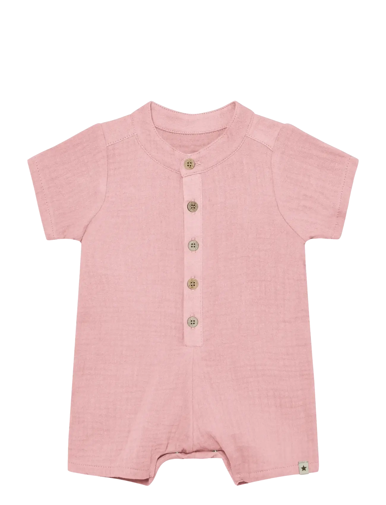 Huttelihut Playsuit Ss Muslin, Børn, Kortærmet Playsuit, Pink, Str: 68
