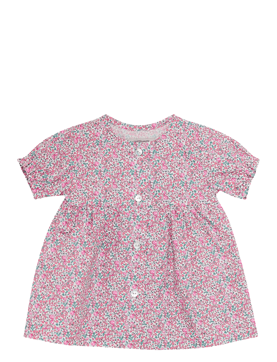 Huttelihut - Dress SS in Liberty Fabric - kurzärmelige babykleider - plumeria - 1