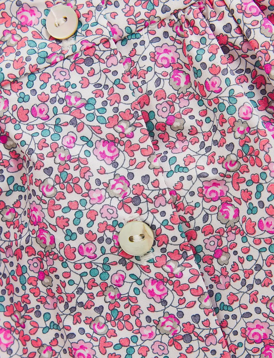 Huttelihut - Dress SS in Liberty Fabric - kurzärmelige babykleider - plumeria - 3