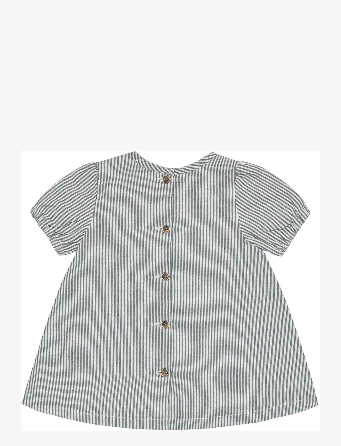Huttelihut - Dress SS YD Stripe - short-sleeved baby dresses - bering sea - 2
