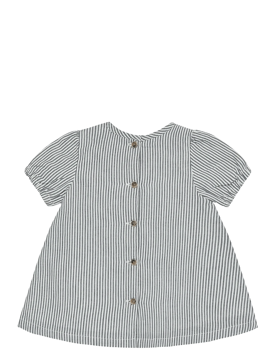 Huttelihut - Dress SS YD Stripe - kortærmede babykjoler - bering sea - 2
