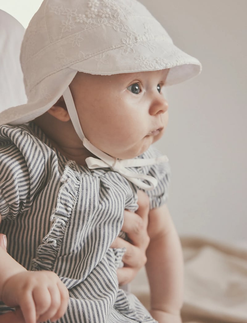 Huttelihut - Dress SS YD Stripe - short-sleeved baby dresses - bering sea - 0