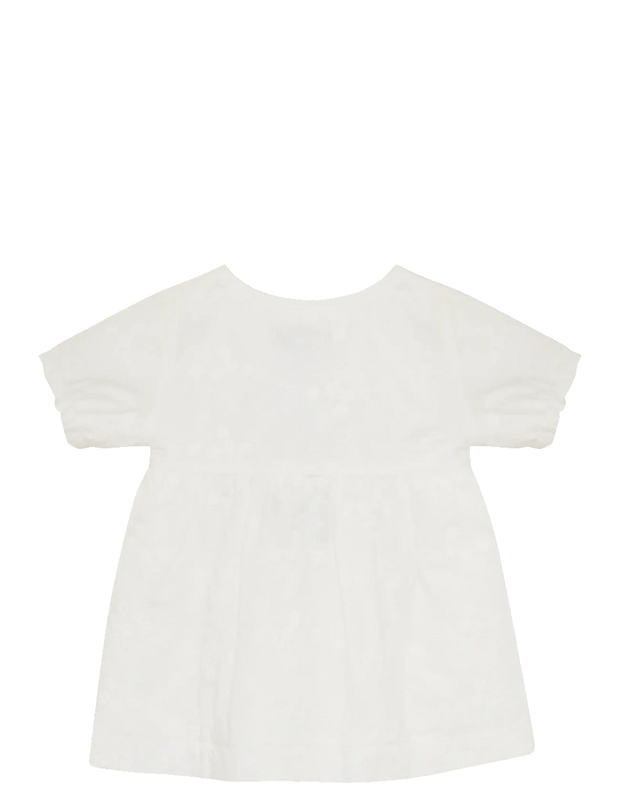 Huttelihut - Dress SS Embroidery - kortärmade babyklänningar - antique white - 1