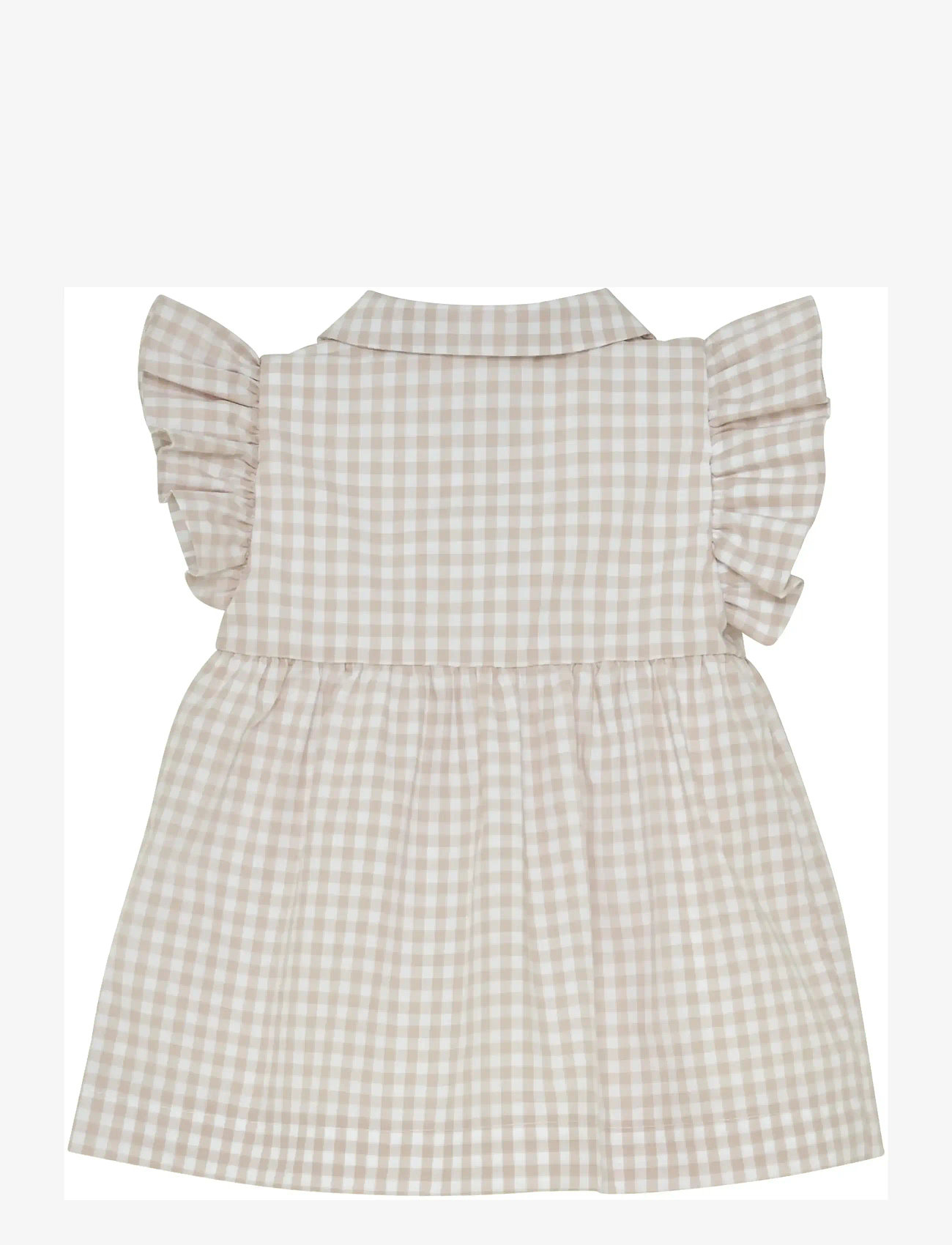 Huttelihut - Dress SS Woven Check - Ærmeløse babykjoler - white pepper - 2