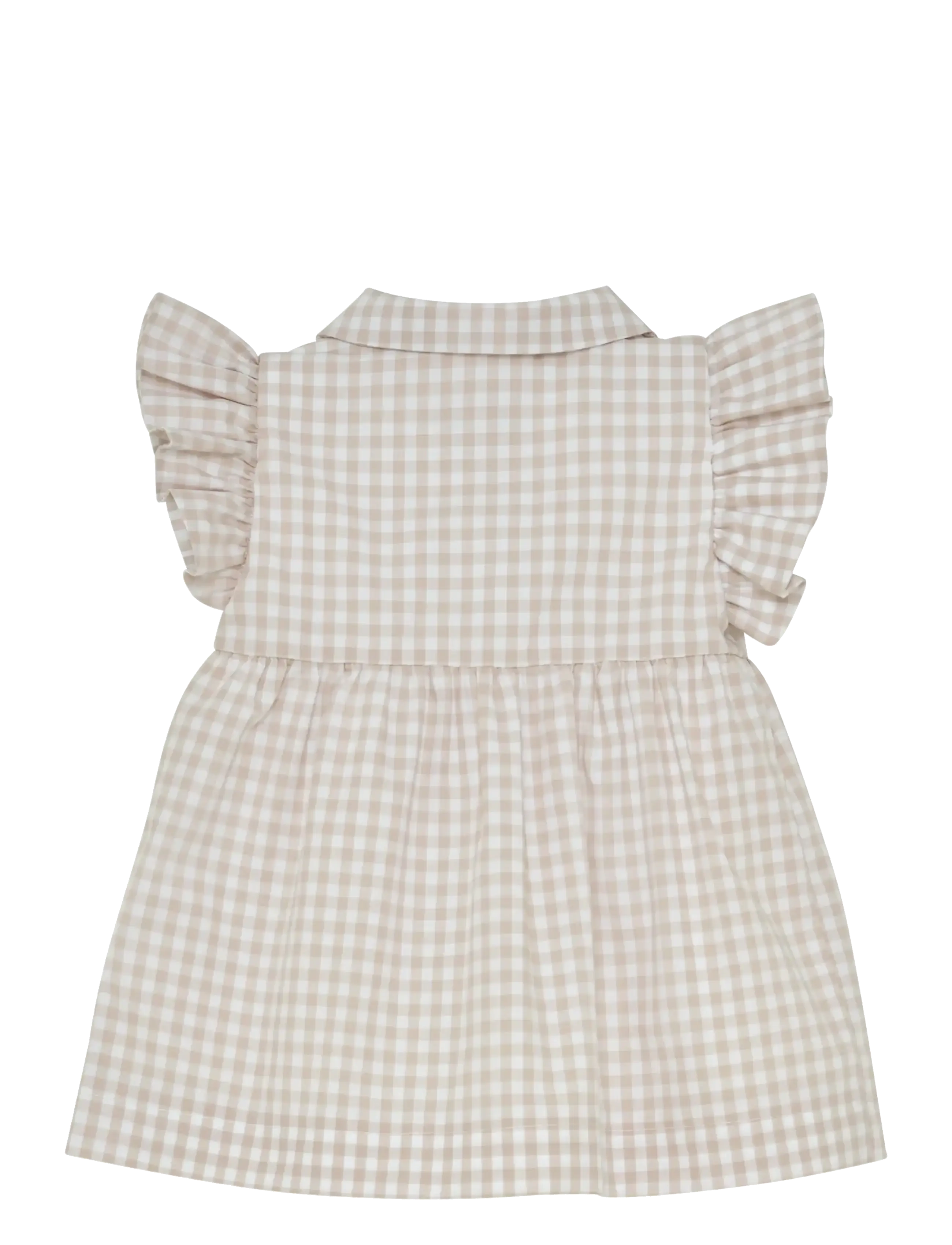 Huttelihut - Dress SS Woven Check - Ärmellose babykleider - white pepper - 2