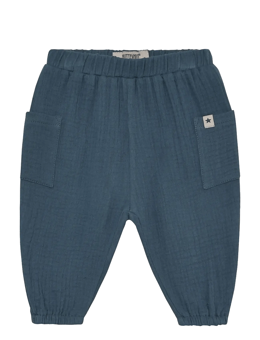 Huttelihut - Pants Muslin - baby trousers - bering sea - 0
