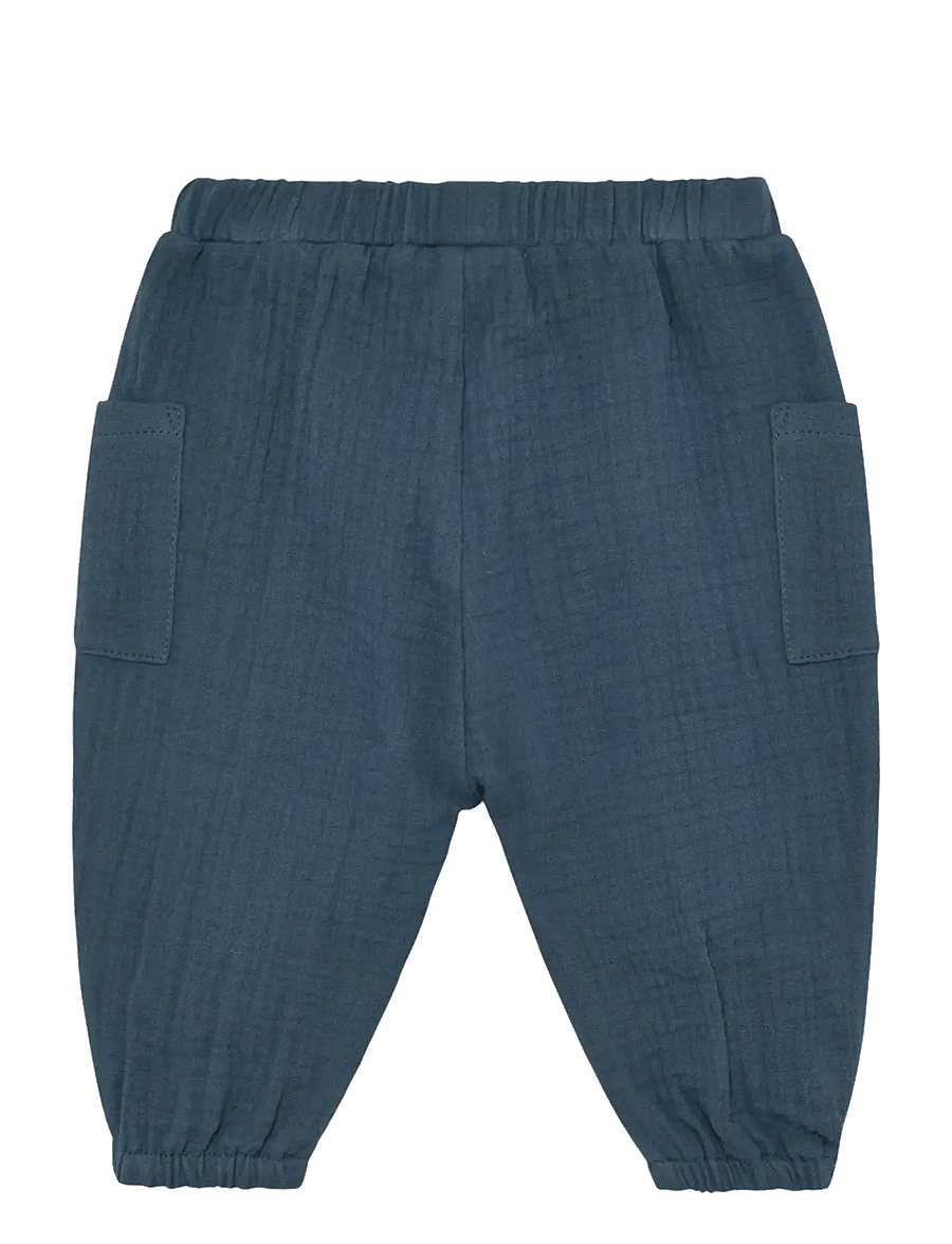 Huttelihut - Pants Muslin - baby trousers - bering sea - 1