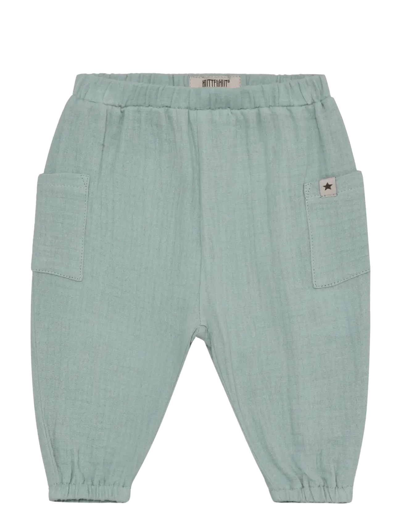 Huttelihut Pants Muslin, Børn, Musselin Bukser, Grøn, Str: 74